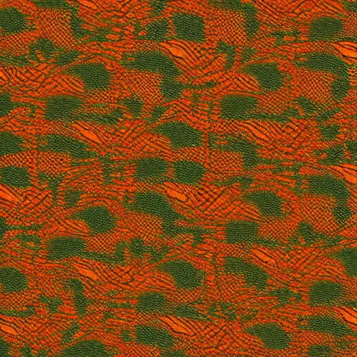 Image similar to fabric texture, orange and green color scheme, florar