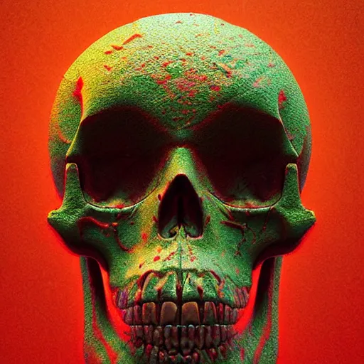 Image similar to portrait_of_a_melting_skull._intricate_abstract._psychedelic_liquod_embossed_intricate_artwork._by_Tooth_Wu_wlop_beeple_dan_mumford._octane_render_trending_on_artstat