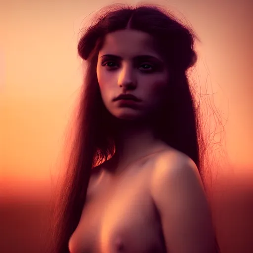 Image similar to photographic portrait of a stunningly beautiful latina emo renaissance female in soft dreamy light at sunset, soft focus, contemporary fashion shoot, in a tim burton movie, by edward robert hughes, annie leibovitz and steve mccurry, david lazar, jimmy nelsson, extremely detailed, breathtaking, hyperrealistic, perfect face, octane render