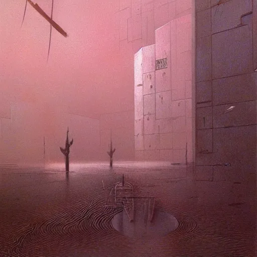 Image similar to cyberpunk by zdzisław beksinski