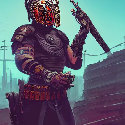 Image similar to cyberpunk viking helmet mask warrior goddess robot ninja fantasy, art gta 5 cover, official fanart behance hd artstation by jesper ejsing, by rhads, makoto shinkai and lois van baarle, ilya kuvshinov, ossdraws