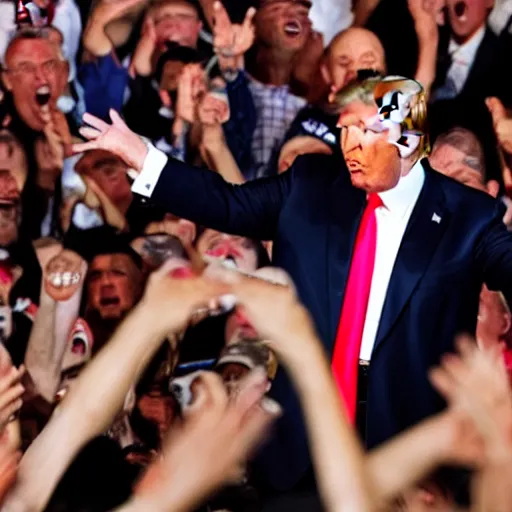 Image similar to donald trump at a mosh pit