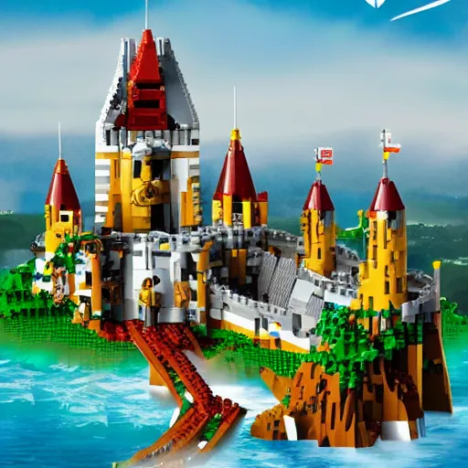 Prompt: LEGO castle, celestia, eden, river, fantasy artwork, award winning, very very very very very very very beautiful scenery, artstation