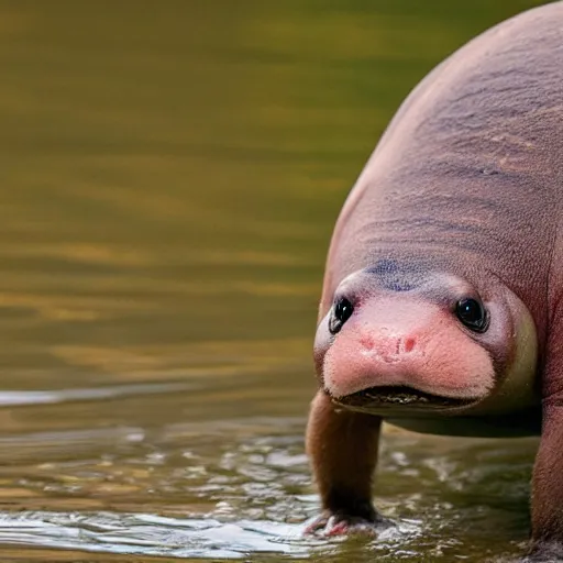 Prompt: national geographic professional photo of slowbro, award winning