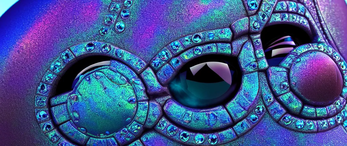 Image similar to high quality close-up 3d scarab!! with crystals iridescent gorgeous hyperdetailed moody blue lighting octane low angle hd 8k sharp shallow depth of field