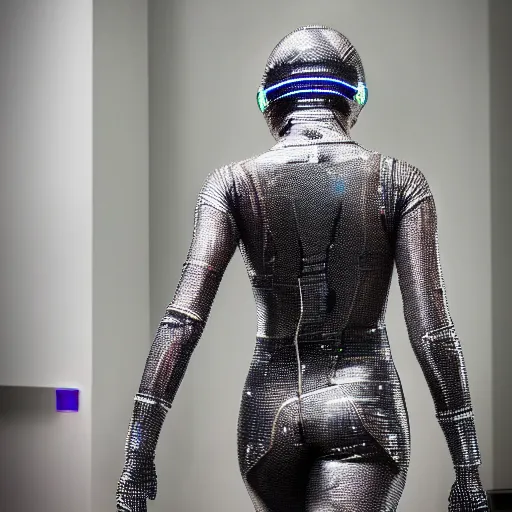 Image similar to love, diverse skin cybersuits, from behind, connection rituals, wide wide angle, vivid, elaborate, highly detailed, beautiful lighting