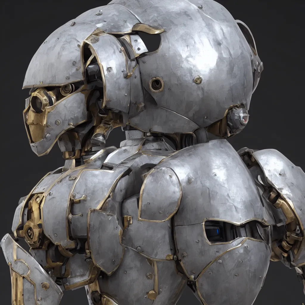 Prompt: medieval mecha helmet, unreal engine, 8 k, ultra realistic, ultra detail