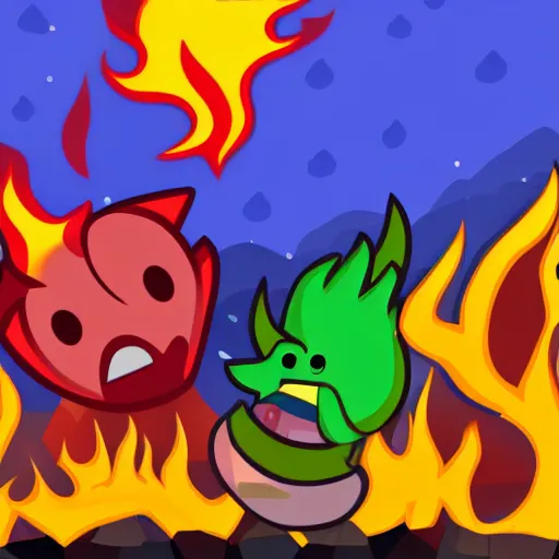 Image similar to firey from bfdi