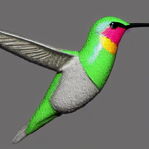 Image similar to ultra realistic robo!!! hummingbird