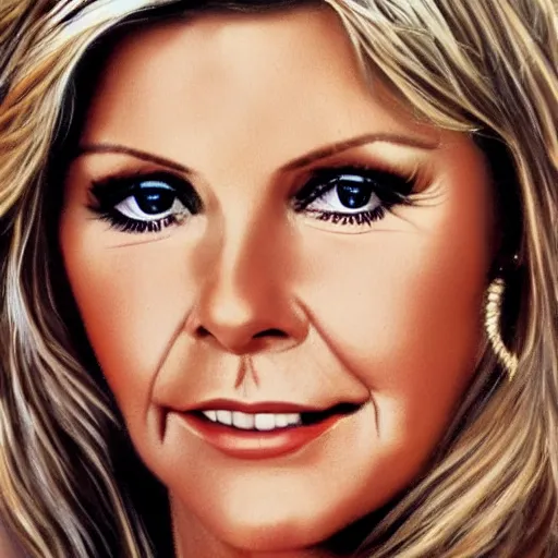 Image similar to Olivia newton-John portrait, intricate, highly detailed, photo realistic, sharp focus, 8K, realistic, high quality