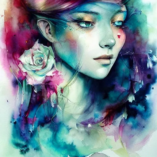 Image similar to watercolor lovers by anna dittmann, agnes cecile, william turner