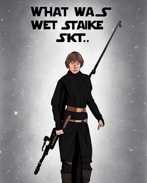 Image similar to what if luke skywalker was female, star wars