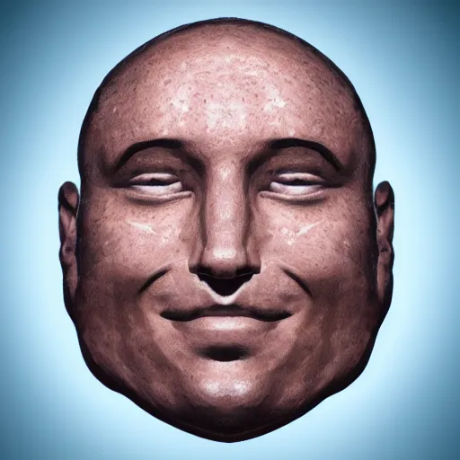 Prompt: logo icon of a realistic human head made out of water