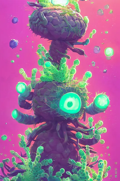 Image similar to roots cactus sushi cristal smurf ghost creature animal sushi cristal very big eye roots cactus elemental flush of force nature micro world fluo fishscale, behance hd by jesper ejsing, by rhads, makoto shinkai and lois van baarle, ilya kuvshinov, rossdraws radiating a glowing aura global illumination ray tracing hdr