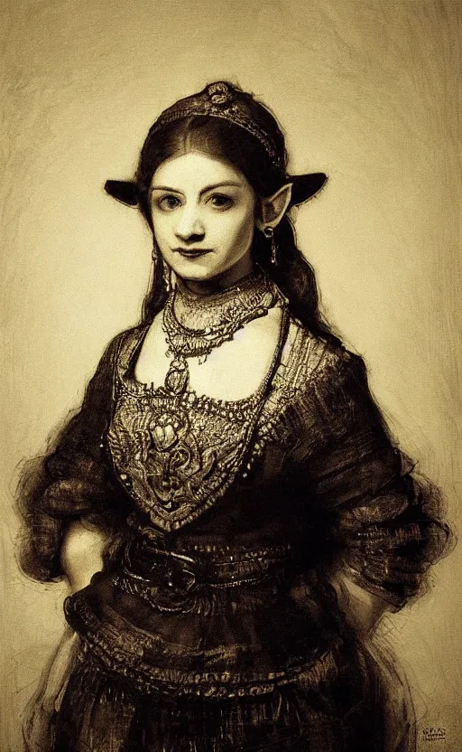 Prompt: a beautiful painting portrait of zelda, by rembrandt, high contrast
