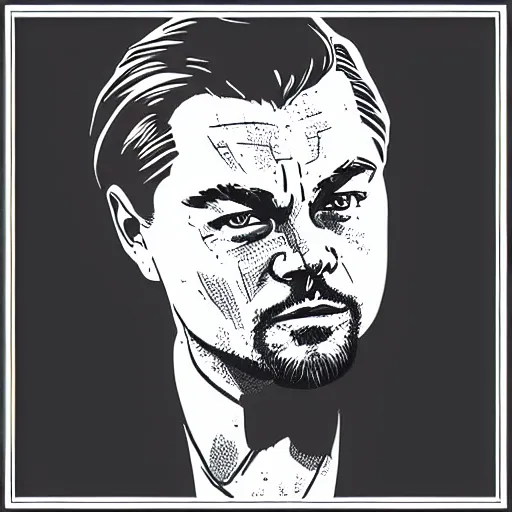 Image similar to “ leonardo dicaprio retro minimalist portrait by jean giraud, moebius starwatcher comic, 8 k ”