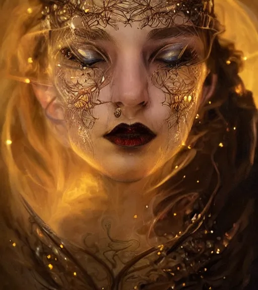 Image similar to lightpainting, diffuse lightpainting, fantasy, intricate wiccan facial lightpainting, elegant light, highly detailed, lifelike, photorealistic, artstation, concept art, smooth, sharp focus, art by john collier, albert aublet, krenz cushart, artem demura, michael bosanko