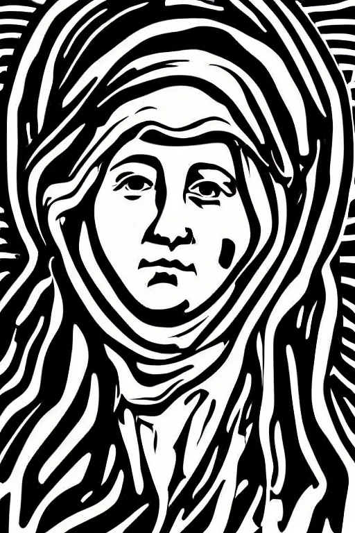 Image similar to digital art of saint catherine of siena vector art