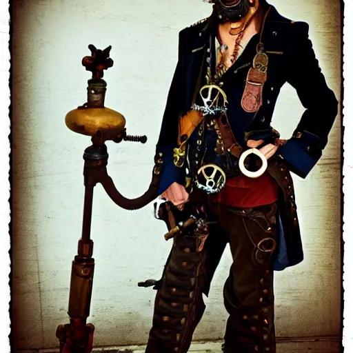 Image similar to A steampunk pirate