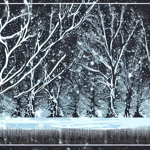 Image similar to winter - themed vector art panel for cnc plasma, laser, stencil, unique winter design