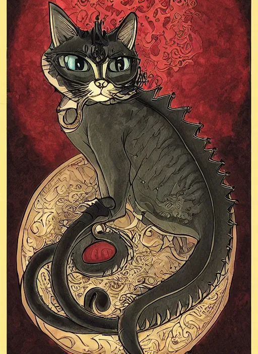 Image similar to cat dragon victorian era by miyazaki hayao manga style symmetrical concept art, super - resolution, ultra - hd, 1 0 8 0 p,