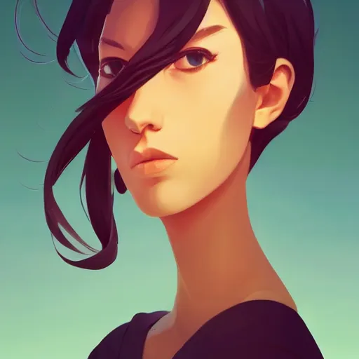 Image similar to face icon stylized minimalist mash, loftis, cory behance hd by jesper ejsing, by rhads, makoto shinkai and lois van baarle, ilya kuvshinov, rossdraws global illumination