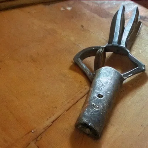 Image similar to look at this strange tool i found in my grandfather's attic! i wonder what it does?