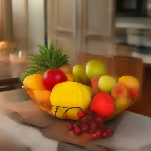 Image similar to a fruit basket on top of a kitchen table