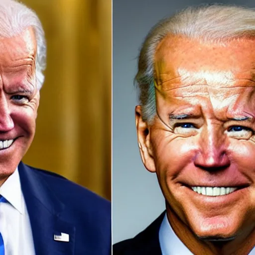 Image similar to joe biden as the pogchamp emote, photo