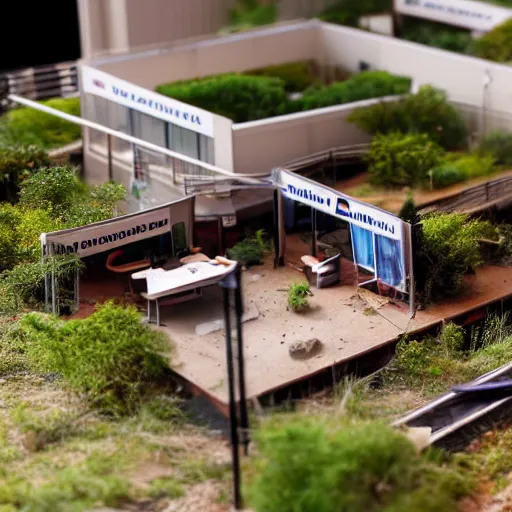 Image similar to diorama miniature of the office, macro photograph