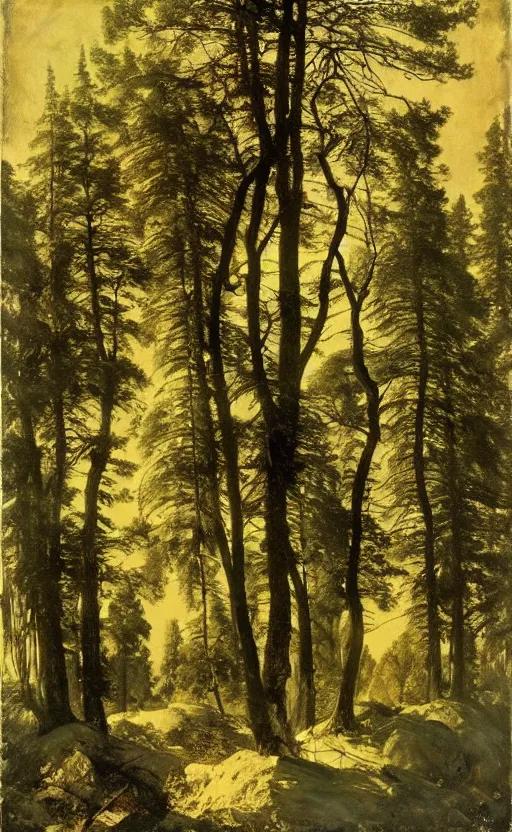 Image similar to atlas textures of trees, white background eugene von guerard, ivan shishkin, john singer sargent