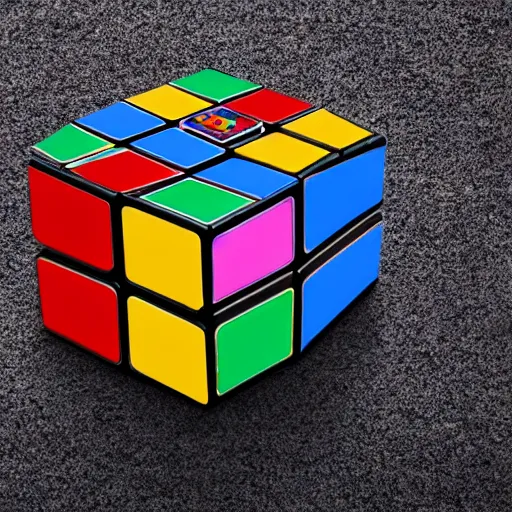 Prompt: a scrambled rubik ’ s cube