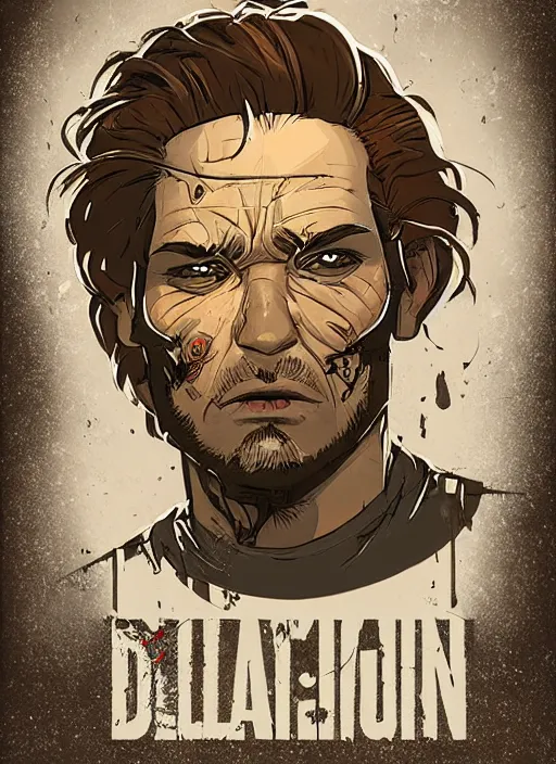 Image similar to highly detailed delirium face portrait of inkor in prison by petros afshar, tom whalen, laurie greasley, war face by greg rutkowski