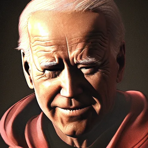 Image similar to biden in dante's inferno painting, crosses, dark beauty, rotten gold, closeup faces, extremely detailed, cinema 4 d, unreal engine.