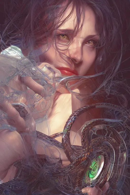 Image similar to ultra realistic illustration, cinema 4 d art, cables fat man drawing, jade background, elegant, highly detailed, digital painting, concept art, intricate, swirl, smooth, sharp focus, illustration, art by artgerm and greg rutkowski and alphonse mucha