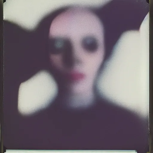 Image similar to photograph of a glitch, scary, uncanny, shot on polaroid