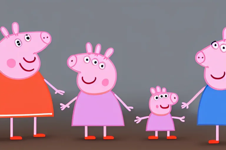 Image similar to deleted peppa pig character, 4k