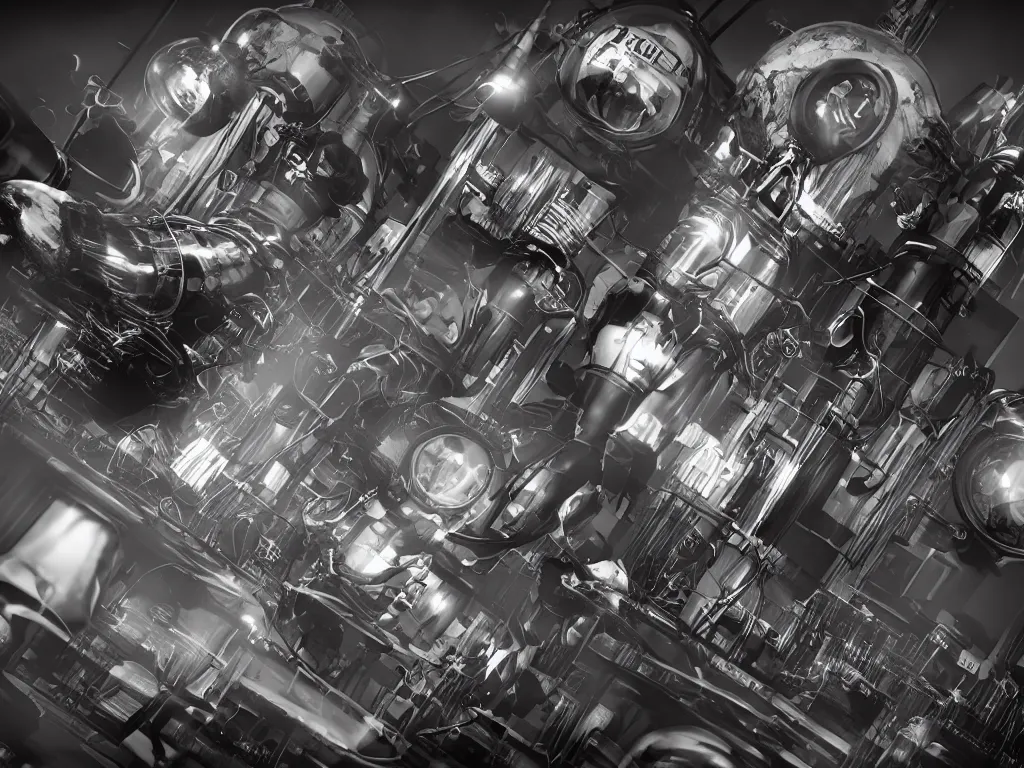 Prompt: angry high moral sexy werewolf, vacuum tube-punk, electron tube-punk. 8k resolution hyperdetailed trending on Artstation Unreal Engine 5 hyperrealism