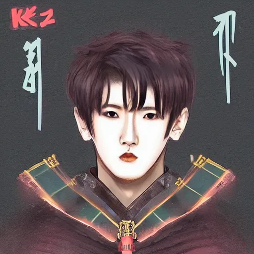 Image similar to “K-pop star Changbin as a samurai warrior, armored, digital art, award winning”