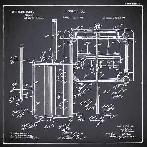 Prompt: CERN LHC patent drawing style