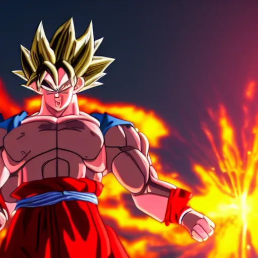 Prompt: cinematic shot of goku, volumetric lighting, highly detailed, glowing, epic, 8 k