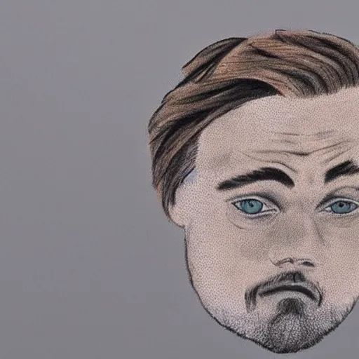 Image similar to a bird witha human head resembling leonardo dicaprio