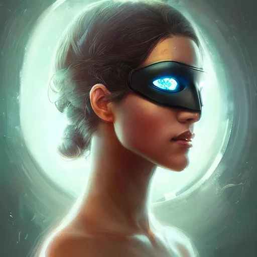 Prompt: a beautiful girl wearing a cyberkinetic mask, digital art, 8 k resolution, highly detailed, artstation, pretty face, very beautiful face, very detailed eyes, by rossdraws, tom bagshaw, greg rutkowski, ferdinand knab