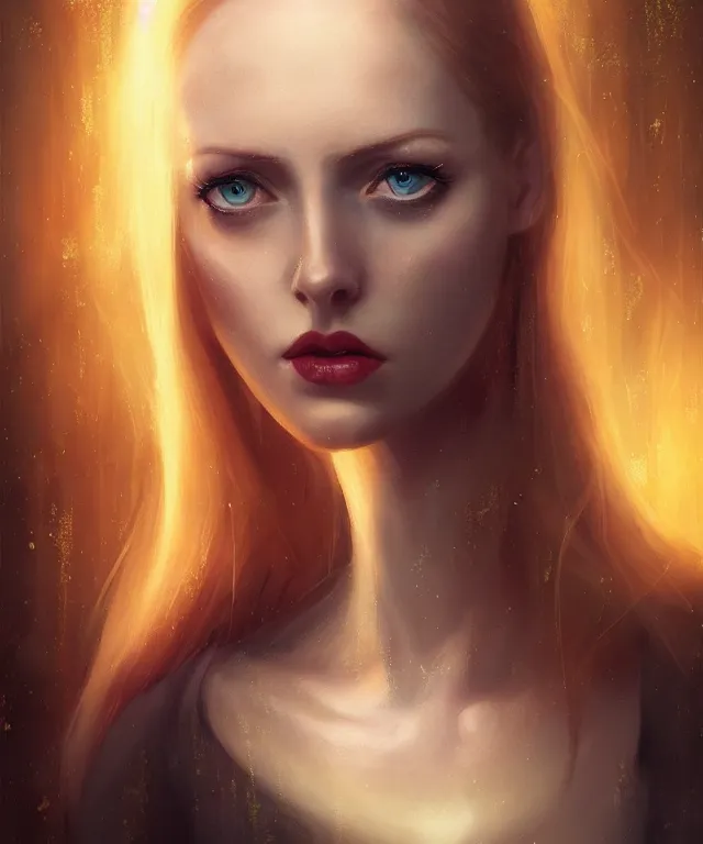 Prompt: deborah ann woll as karen page by charlie bowater and titian and artgerm, full - body portrait, intricate, face, cityscape, elegant, yellow mist, beautiful, highly detailed, dramatic lighting, sharp focus, trending on artstation, artstationhd, artstationhq, unreal engine, 4 k, 8 k