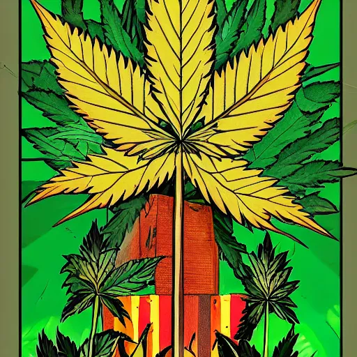 Prompt: weed smoking propaganda art