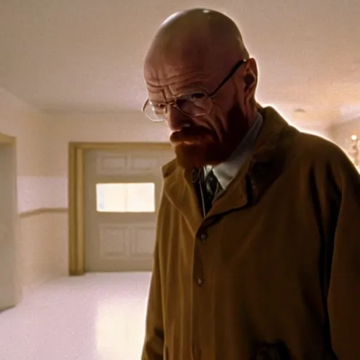 Prompt: A still of Walter White in The Shining (1980)