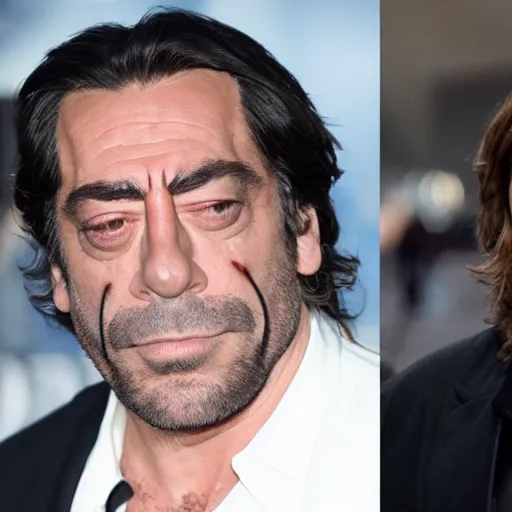 Image similar to Javier Bardem in full makeup and prosthetics for new Star Wars villain Jowdy Hooba, film still, detailed, 4k