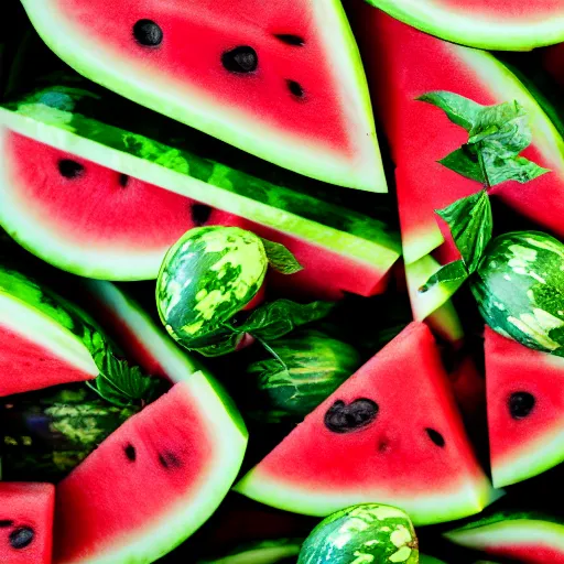 Image similar to photo of watermelon that fall and hit ground from ten thousand feet