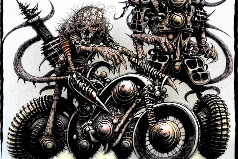 Image similar to ian miller, infernal motorbiker