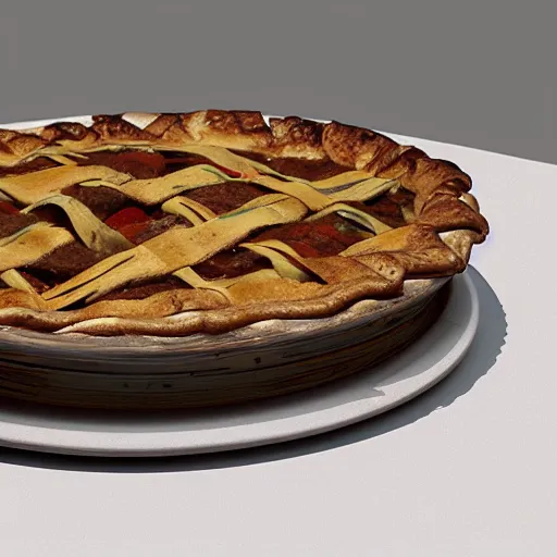 Image similar to pigeon pie, futurist style, unreal engine, octane render